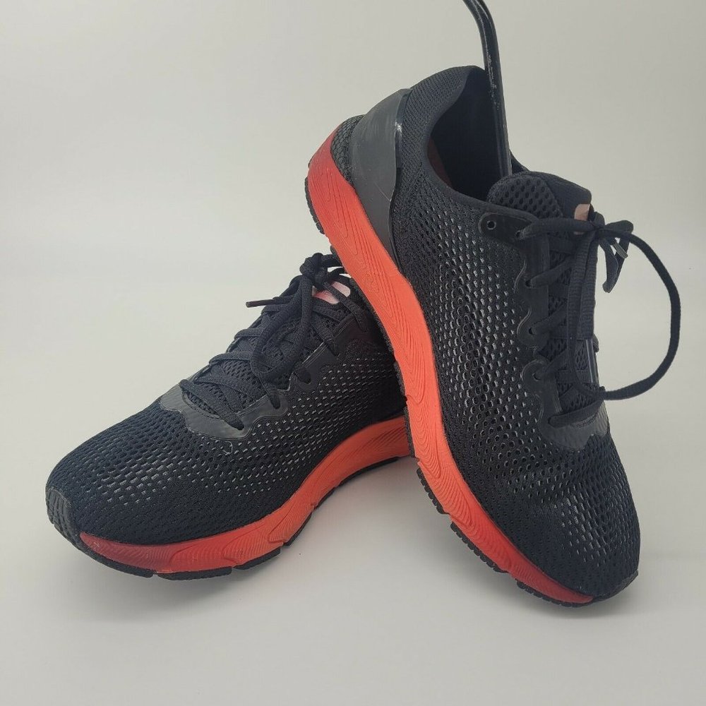 Under Armour UA HOVR Sonic 4 Running Shoes Mens Size 9.5 Black Red Bluetooth